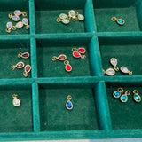 8093JC - Birthstone Tear drop charms