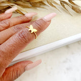 8328JR - Butterfly Mini Adjustable Gold Filled Ring