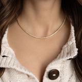 Bezel Tennis Necklace 16"