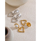 Heart Pearl Dangles