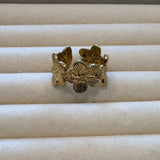 Flower adjustable ring