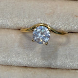 Gold crystal ring