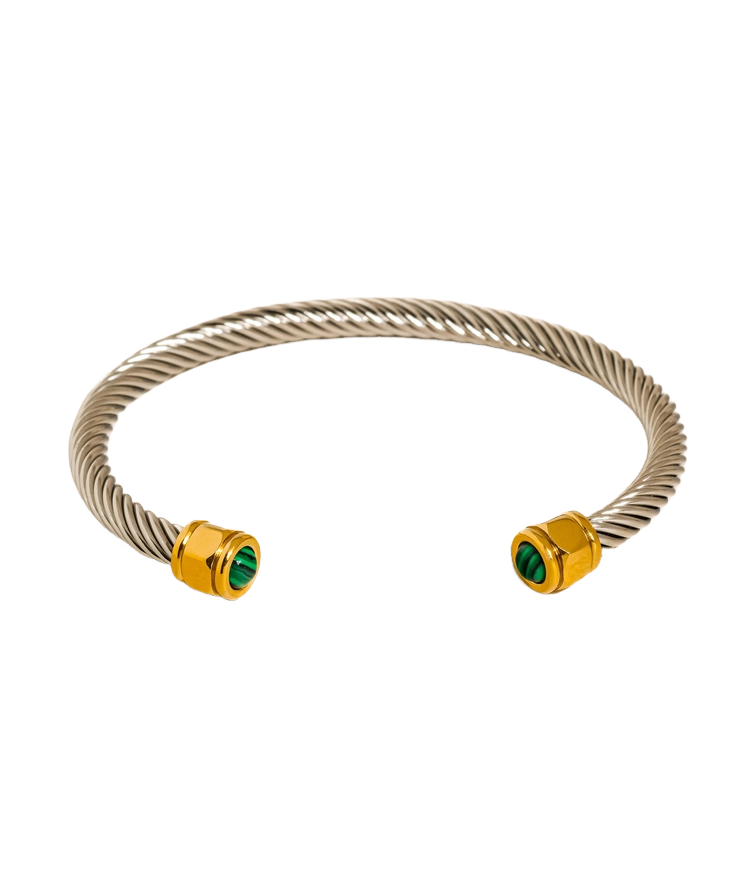 Stone Braided Bangle