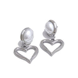 Heart Pearl Dangles