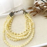 8806JN.b - Zahara Beaded Necklace in Yellow