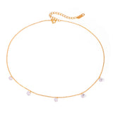 Dainty Disc Station Necklace