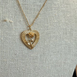 Heart Rose Necklace