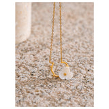 White Poppy Toggle Necklace