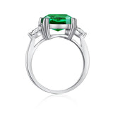 Emerald Cut Halo (Silver)