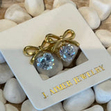 Heart bow earring