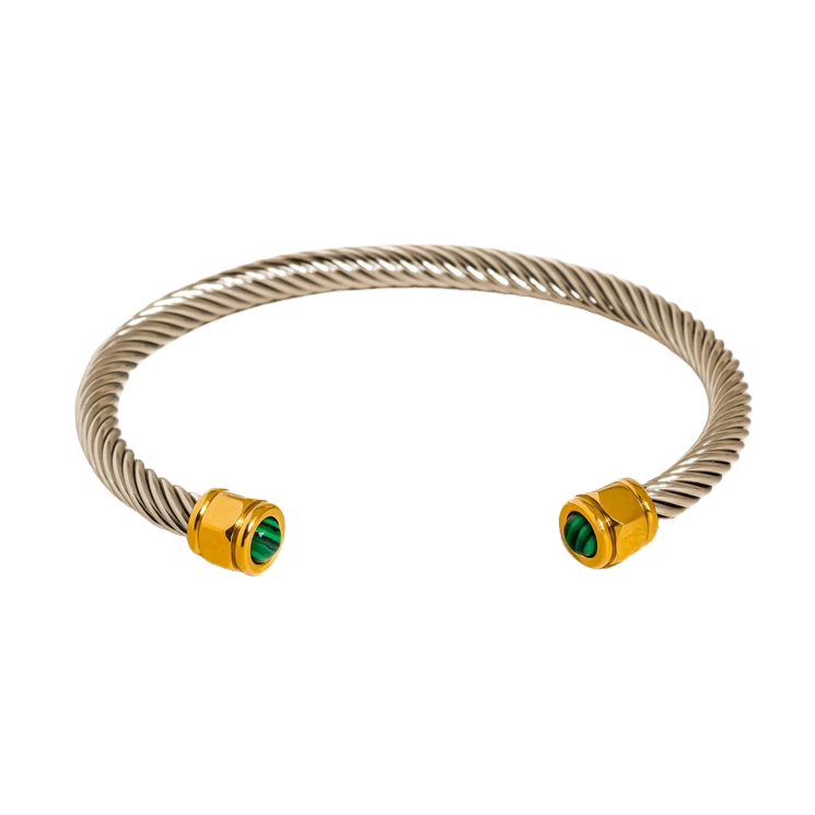 Stone Braided Bangle