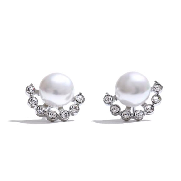 Pearl Crown Studs