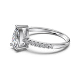 Pear Solitaire Ring - Silver