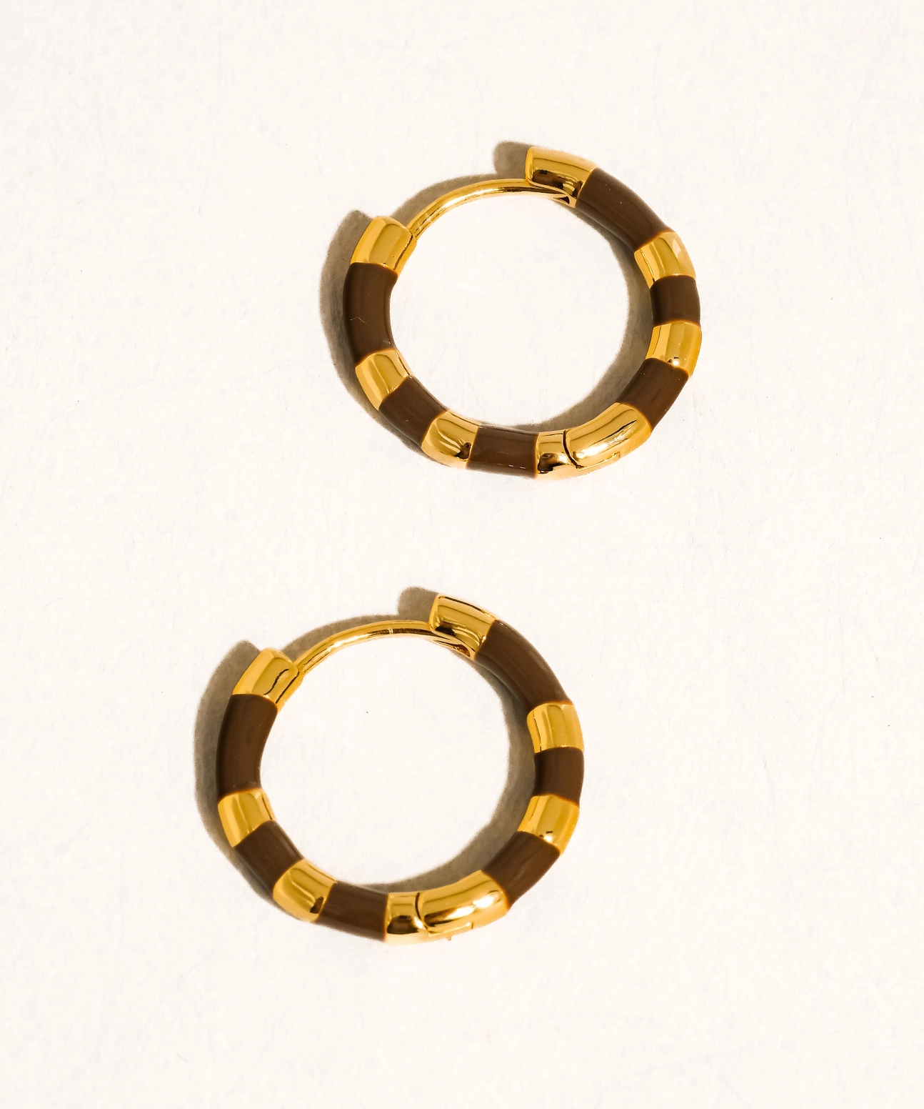 Vintage Enamel Hoop Earrings