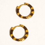 Vintage Enamel Hoop Earrings