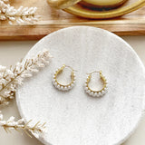 8394JE - Harlow Pearl Hoop Earrings
