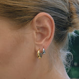 Two Tone Chubby Earrings