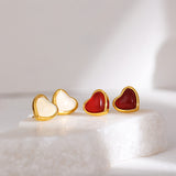 Heart drop Studs