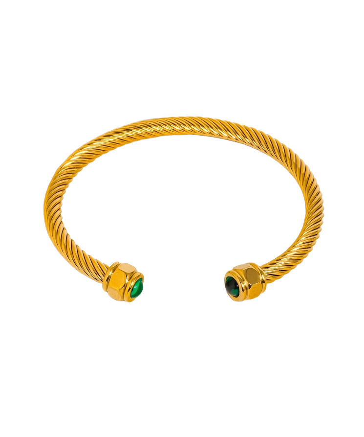Stone Braided Bangle