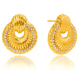 Hallow Thread Croissant Earrings