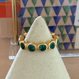 Emerald ring band - Circle Stone