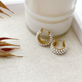 8394JE - Harlow Pearl Hoop Earrings