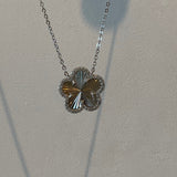 Silver flower pendant