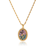 Oval Butterfly Pendant