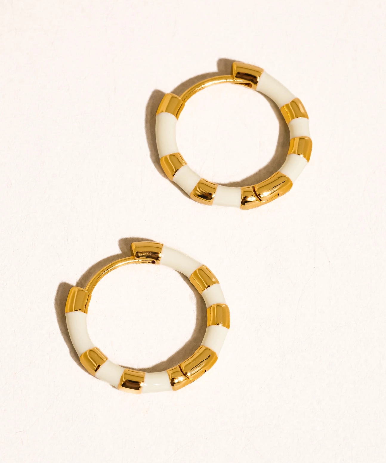 Vintage Enamel Hoop Earrings