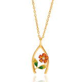 Lucky Flower Wishbone Necklace