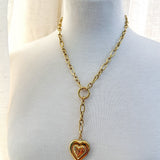 8105JN - Evie Lariat Heart Gold Filled Necklace