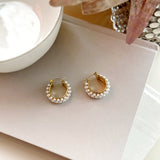 8394JE - Harlow Pearl Hoop Earrings