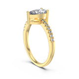Pear Solitaire Ring - Gold