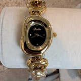 Vintage gold black watch