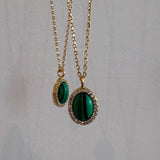 Green stone necklace