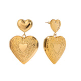 Heart Locket Pendant Earrings