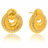 Hallow Thread Croissant Earrings