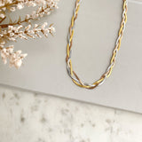 8832JN.a - Evelyn Mixed Metal Gold Filled Necklace
