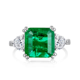 Emerald Cut Halo (Silver)