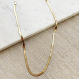 8854JN -  Thin Herringbone Chain Necklace