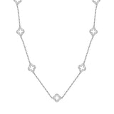 Seven Open Clover Station Necklace