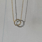 Silver open necklace
