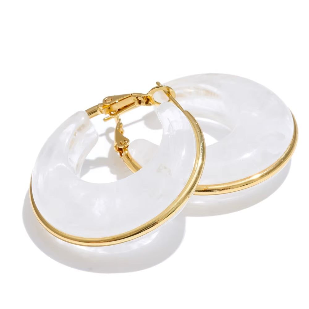 Colored Gem Hoops