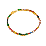 Multicolor CZ Chain Bracelet