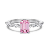 Pink emerald cut