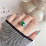 Emerald Cut Halo (Silver)