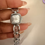 8072JW -Square Link Silver Watch