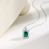 Emerald Cut Pendant (Silver)