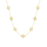 Seven Clover Station Necklace (Open & Closed)