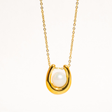 Barn Horseshoe Pearl Necklace